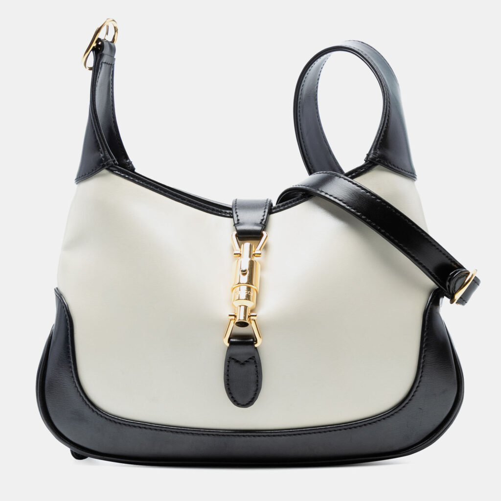 Gucci Black White Small Bicolor Leather Jackie 1961 Crossbody Gucci Black White Small Bicolor Leather Jackie 1961 Crossbody