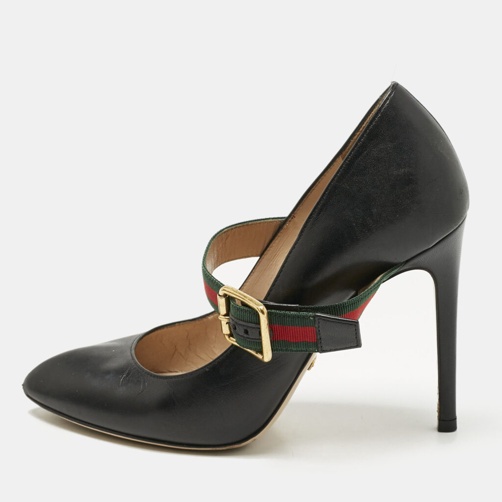 Gucci Black Leather Sylvie Mary Jane Pumps Size 35 Gucci Black Leather Sylvie Mary Jane Pumps Size 35