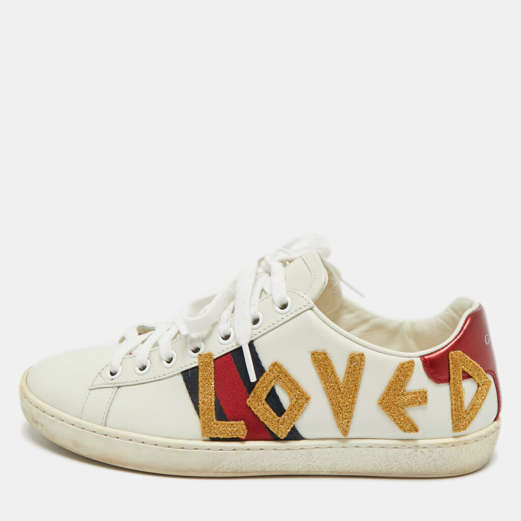 Gucci White Leather Loved Ace Sneakers Size 37 Gucci White Leather Loved Ace Sneakers Size 37