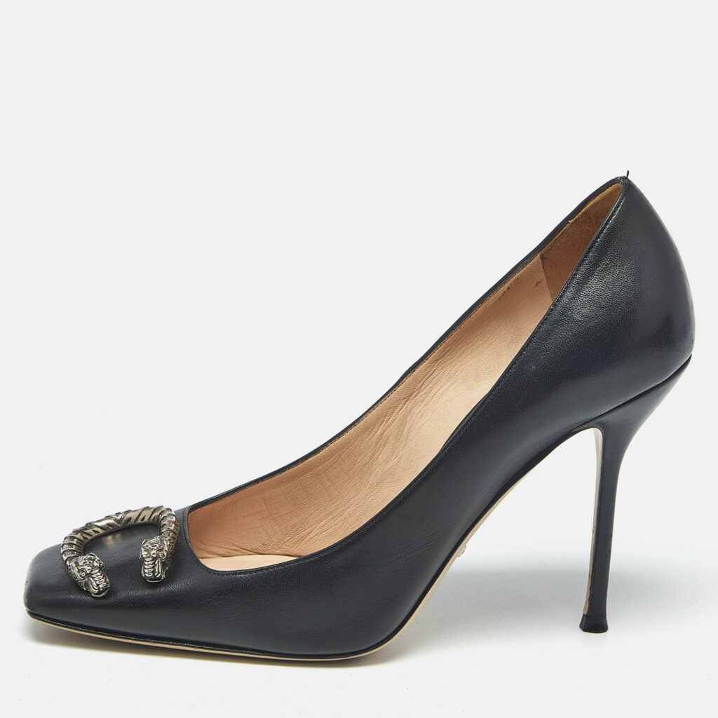 Gucci Black Leather Dionysus Pumps Size 40 Gucci Black Leather Dionysus Pumps Size 40