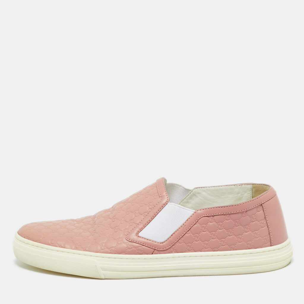 Gucci Pink Micro Guccissima Leather Slip-On Sneakers Size 40 Gucci Pink Micro Guccissima Leather Slip-On Sneakers Size 40