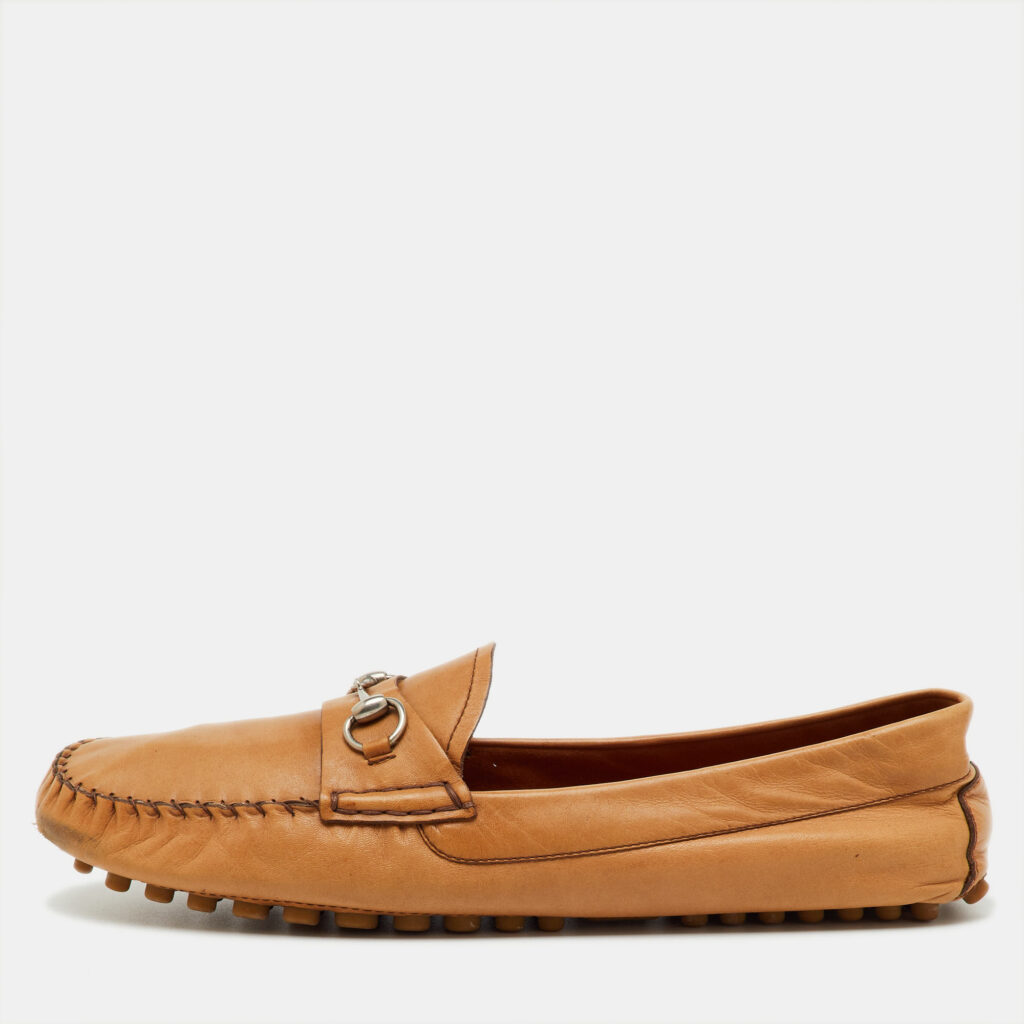 Gucci Tan Leather Horsebit Slip On Loafers Size 41.5 Gucci Tan Leather Horsebit Slip On Loafers Size 41.5
