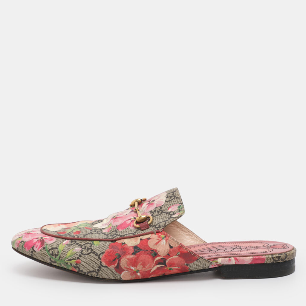 Gucci Horsebit Princetown Size 41 Multicolor Floral Supreme Canvas Flat Mules Gucci Horsebit Princetown Size 41 Multicolor Floral Supreme Canvas Flat Mules