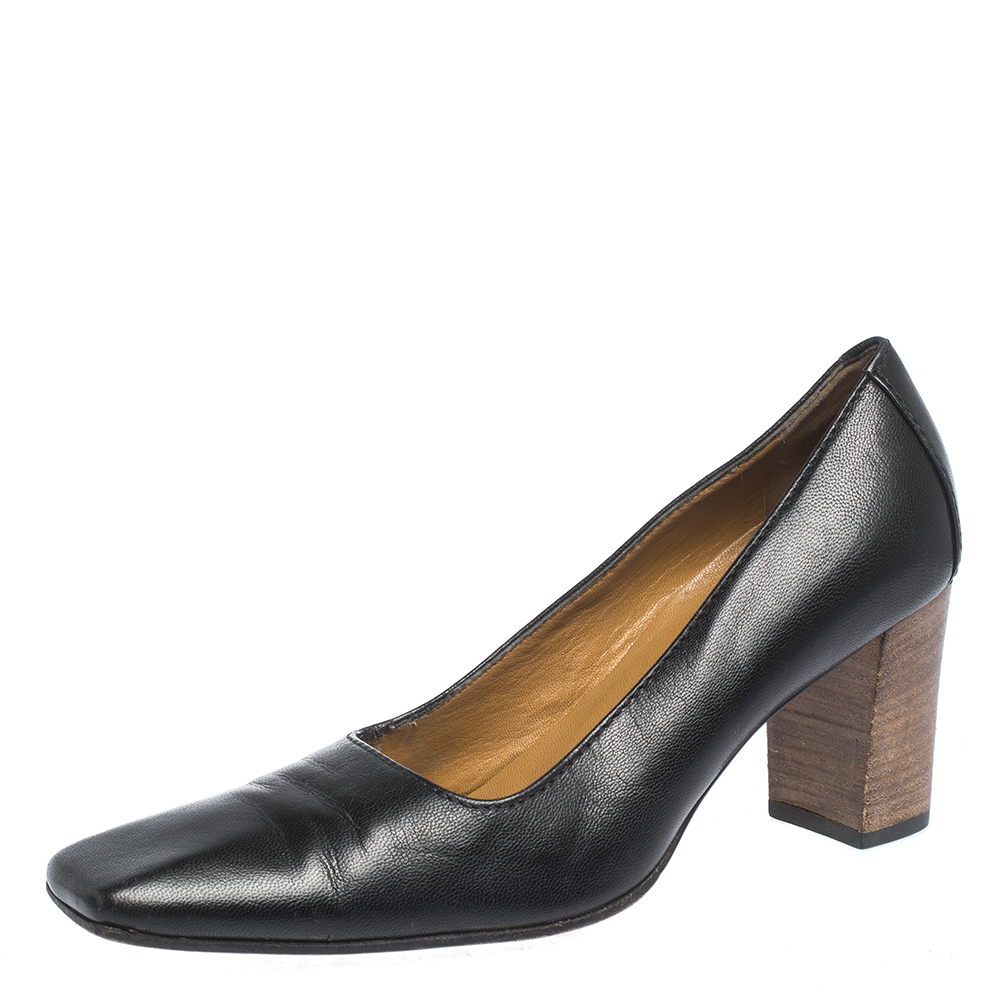 Gucci Black Leather Square Toe Pumps Size 36 Gucci Black Leather Square Toe Pumps Size 36