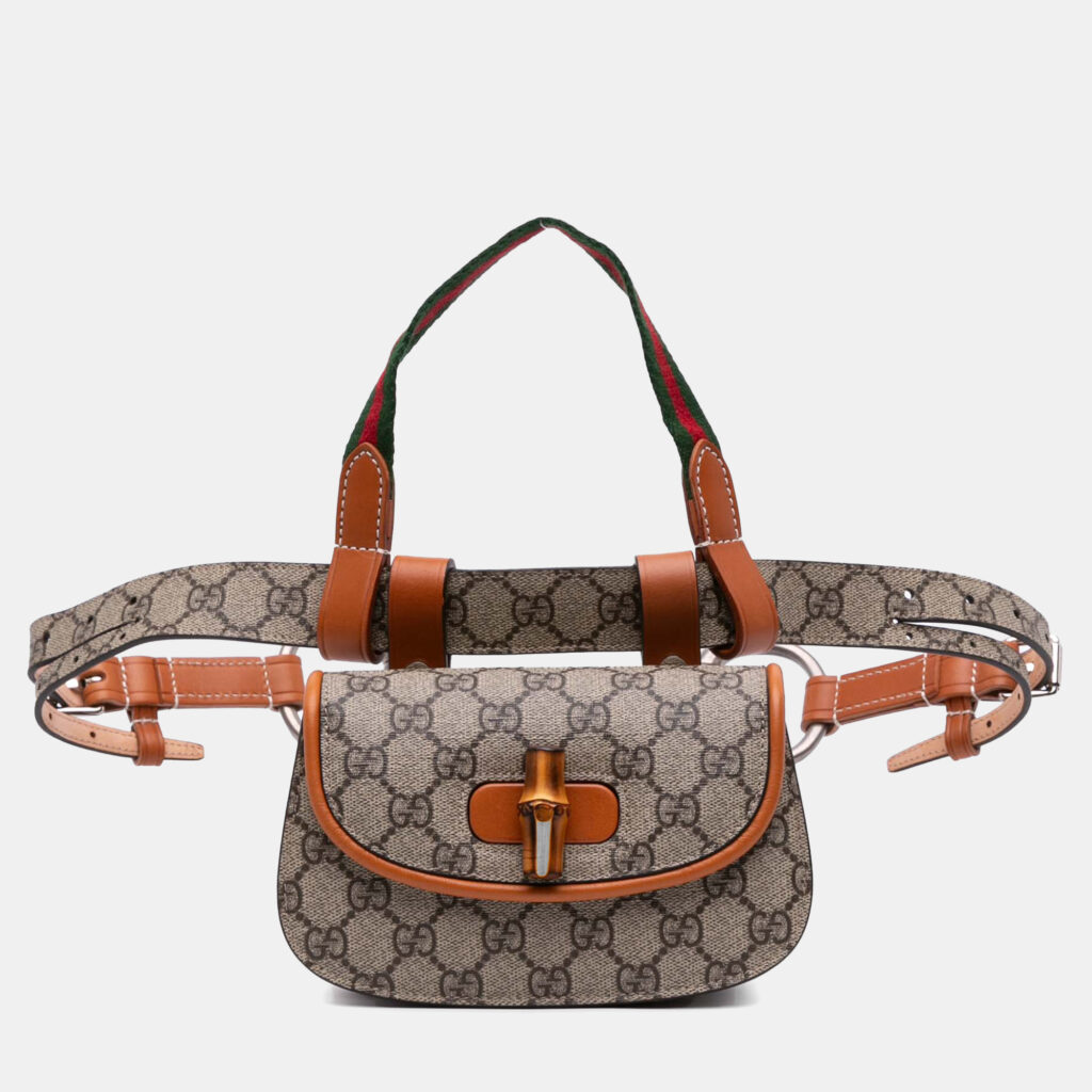 Gucci Mini GG Supreme Web Bamboo 1947 Belt Bag Gucci Mini GG Supreme Web Bamboo 1947 Belt Bag