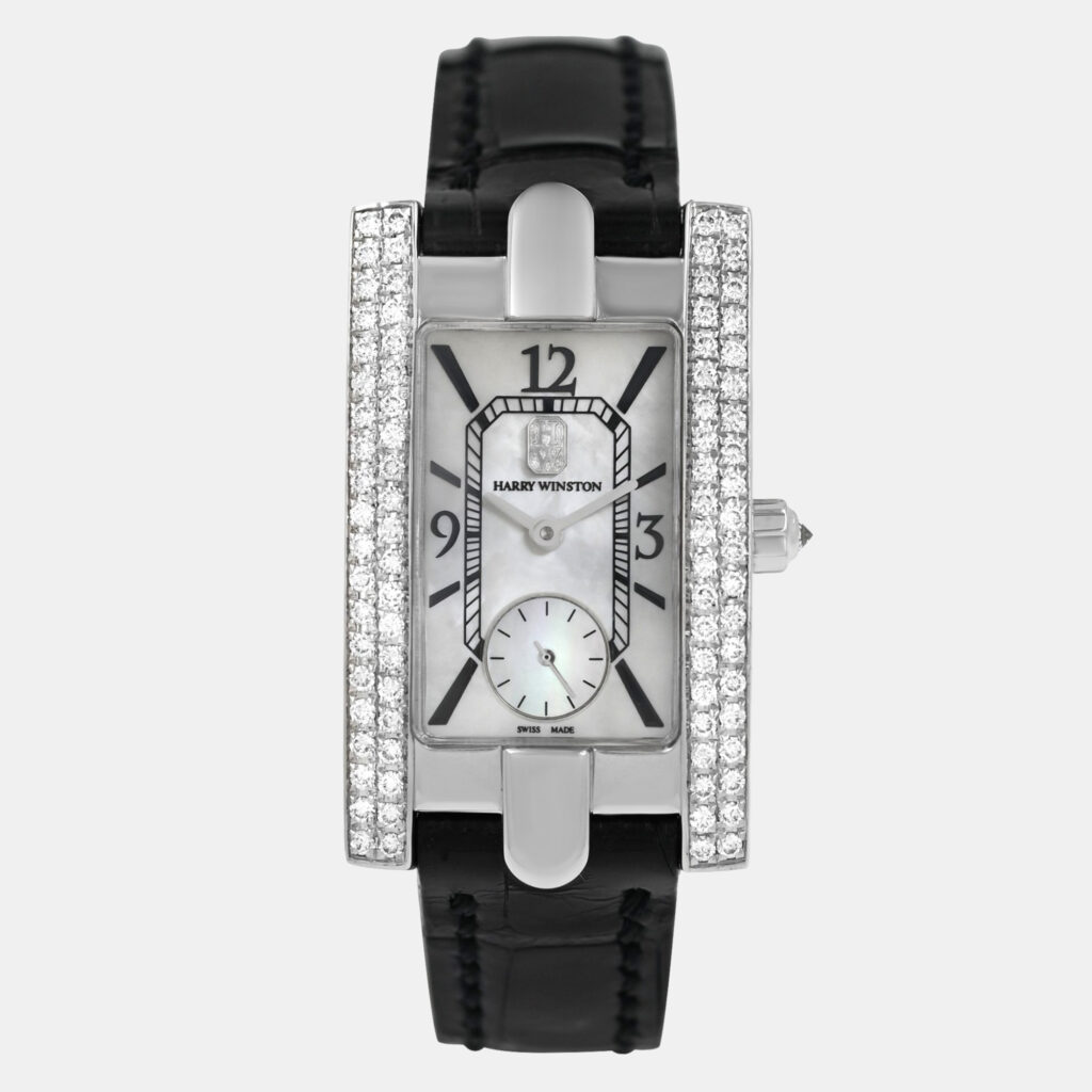 Harry Winston Avenue 310LQW Quartz Diamond 18K White Gold Women's Wristwatch 21 mm Harry Winston Avenue 310LQW Quartz Diamond 18K White Gold Women's Wristwatch 21 mm