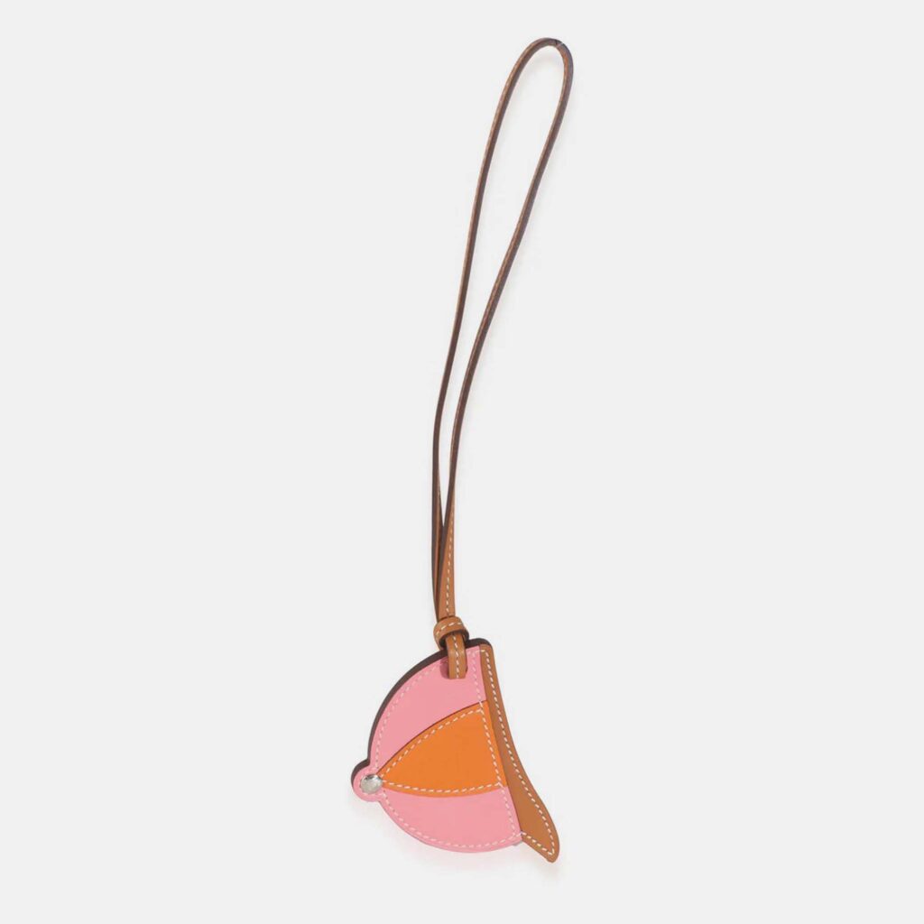 Hermes Naturel Sable Rose D'ete Abricot Swift Paddock Bombe Bag Charm Hermes Naturel Sable Rose D'ete Abricot Swift Paddock Bombe Bag Charm
