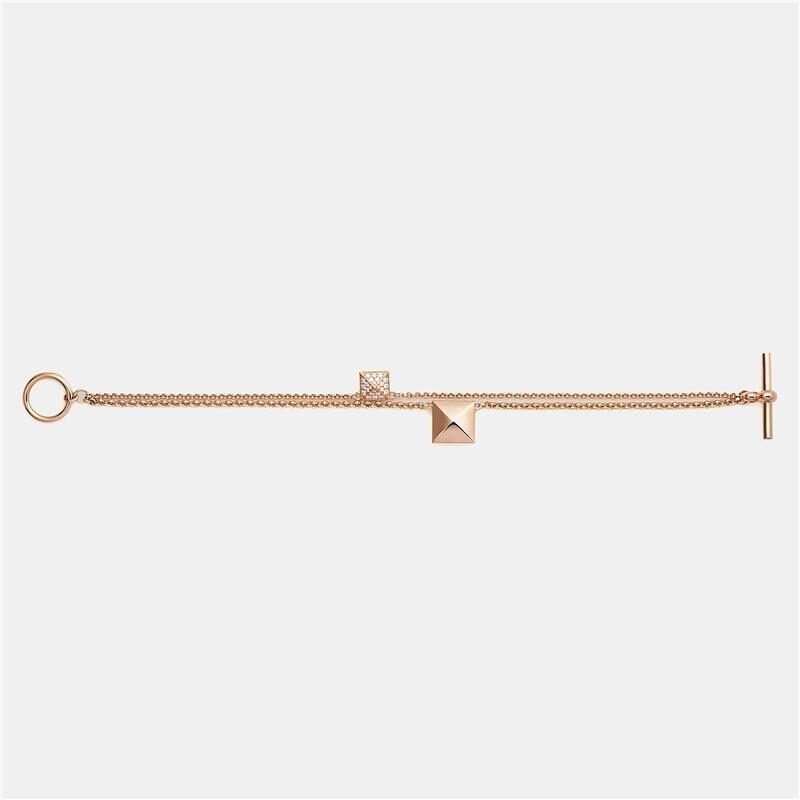 Hermes Clou d'H Rose Gold Diamond Bracelet