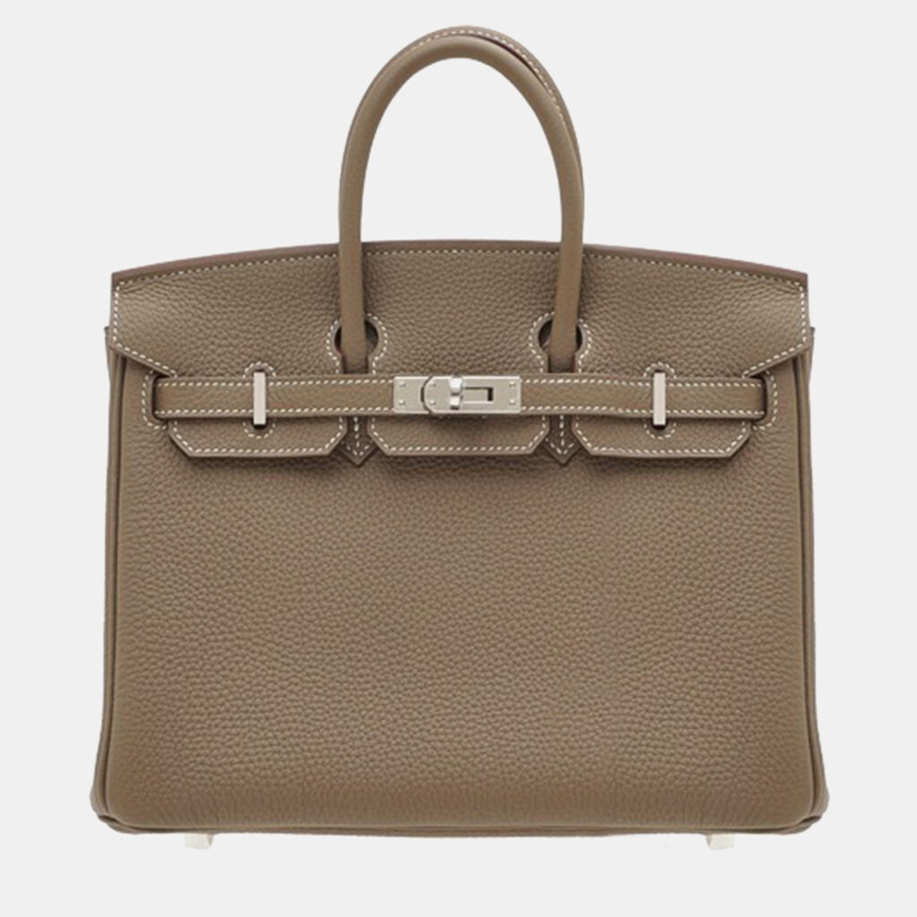 Hermes Etoupe Grey Togo Leather Birkin 25 Bag Hermes Etoupe Grey Togo Leather Birkin 25 Bag