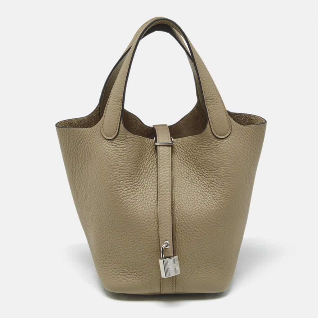 Hermès Beige Marfa Taurillon Clemence Leather Picotin Lock 18 Bag Hermès Beige Marfa Taurillon Clemence Leather Picotin Lock 18 Bag