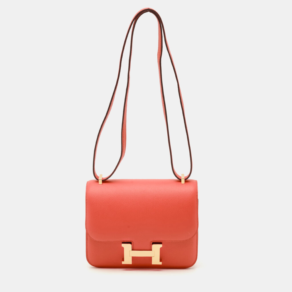 Hermès Rose Jaipur Epsom Leather Gold Finish Constance 18 Mini Bag Hermès Rose Jaipur Epsom Leather Gold Finish Constance 18 Mini Bag