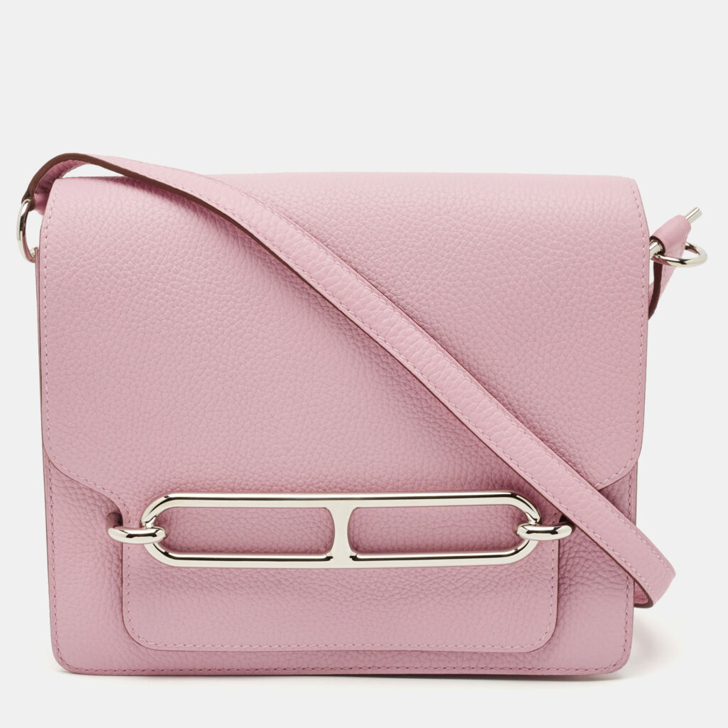 Hermès Mauve Sylvestre Clemence Leather Roulis 23 Bag