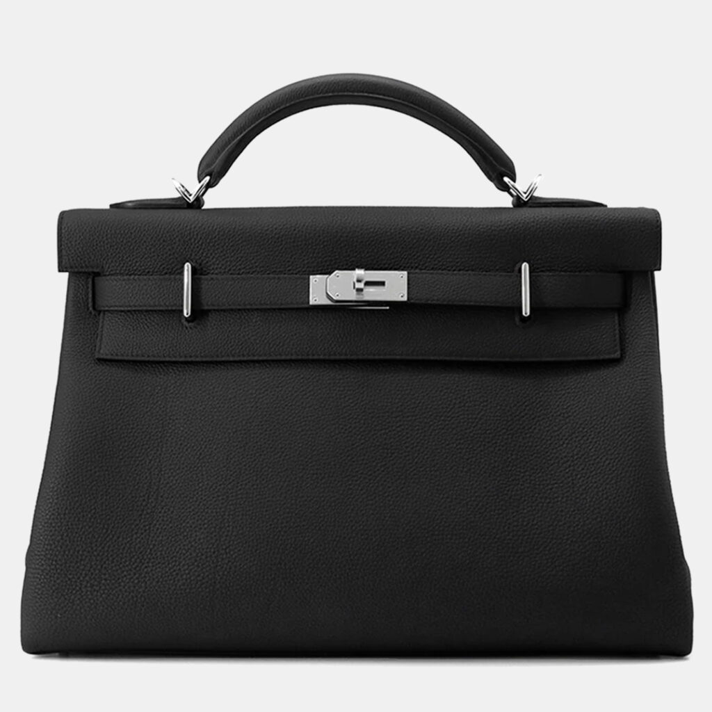 Hermes Maxi Kelly 42 Black Togo Leather Tote Bag Hermes Maxi Kelly 42 Black Togo Leather Tote Bag