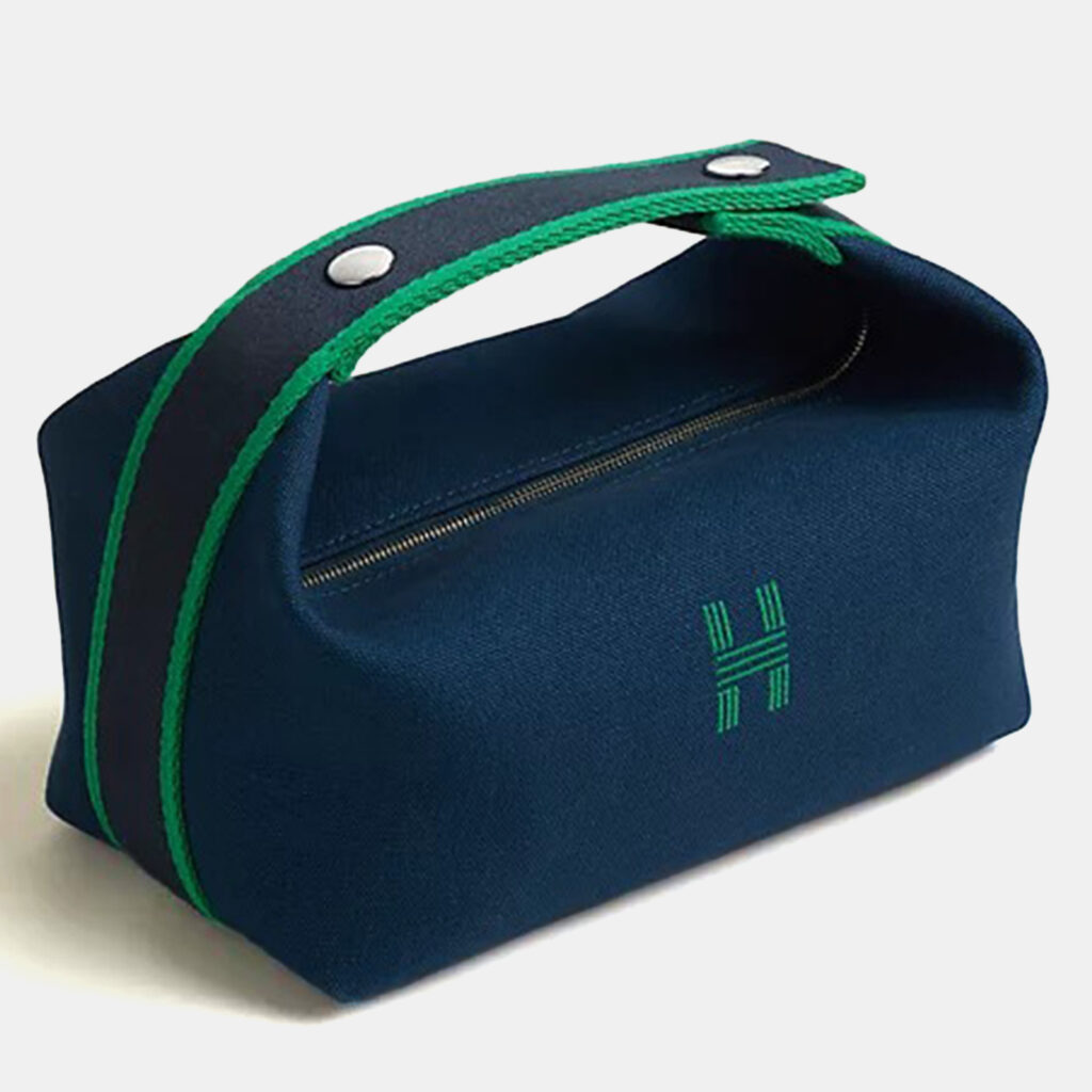 Hermes Bride-a-Brac case small Marine Canvas handbag Hermes Bride-a-Brac case small Marine Canvas handbag