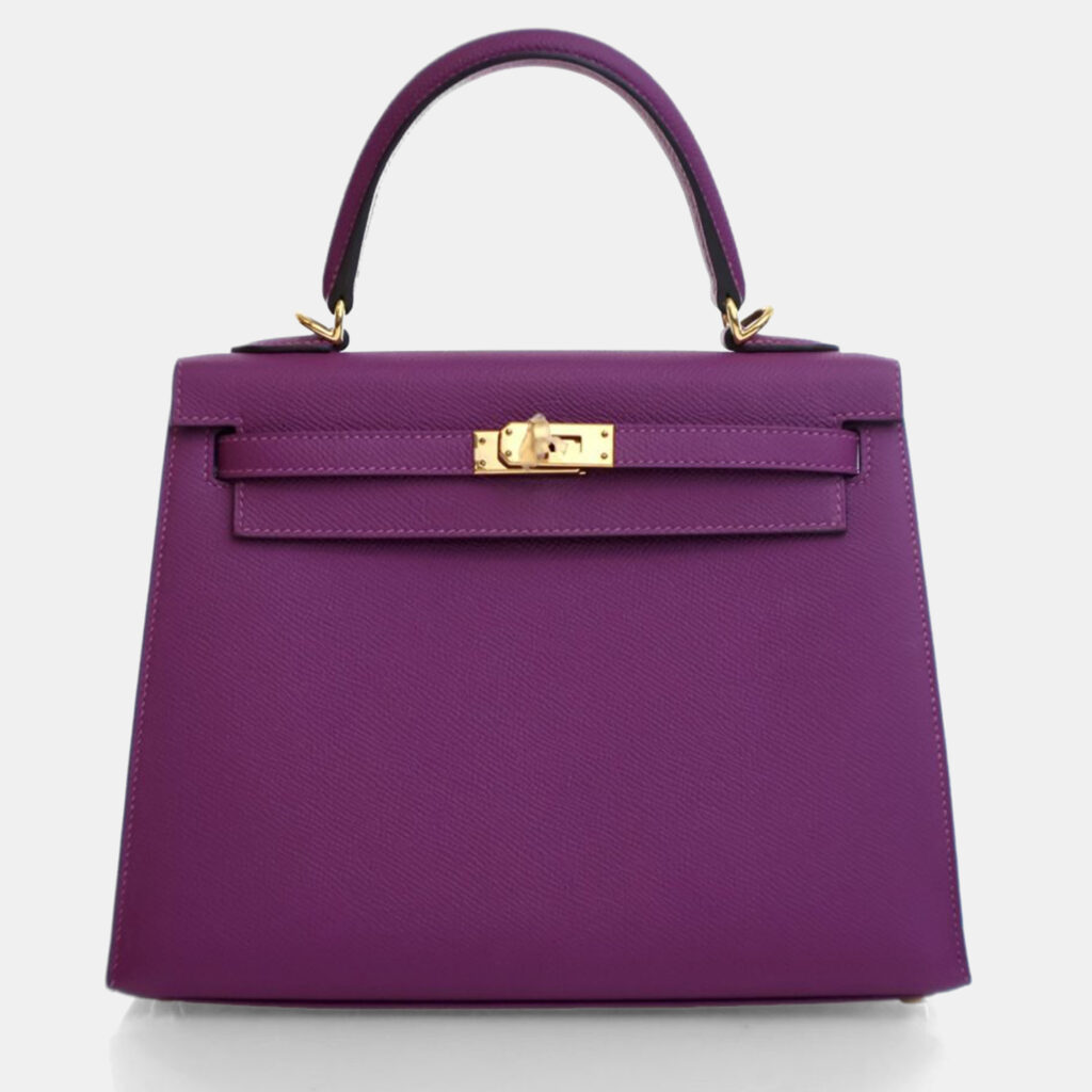 Hermes Sellier Kelly 25 Anemone Epsom Handbag Hermes Sellier Kelly 25 Anemone Epsom Handbag