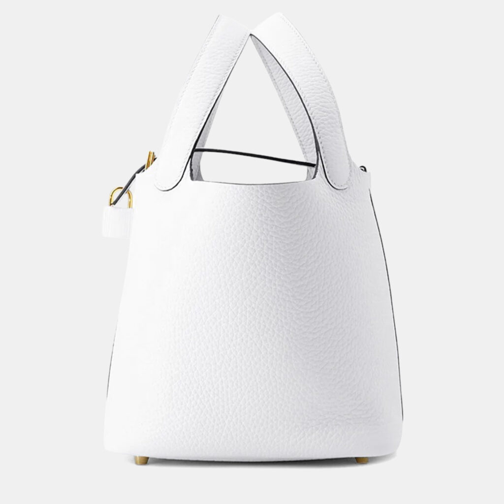 Hermes Picotin Lock 18 New White Taurillon Clemence Bag Hermes Picotin Lock 18 New White Taurillon Clemence Bag