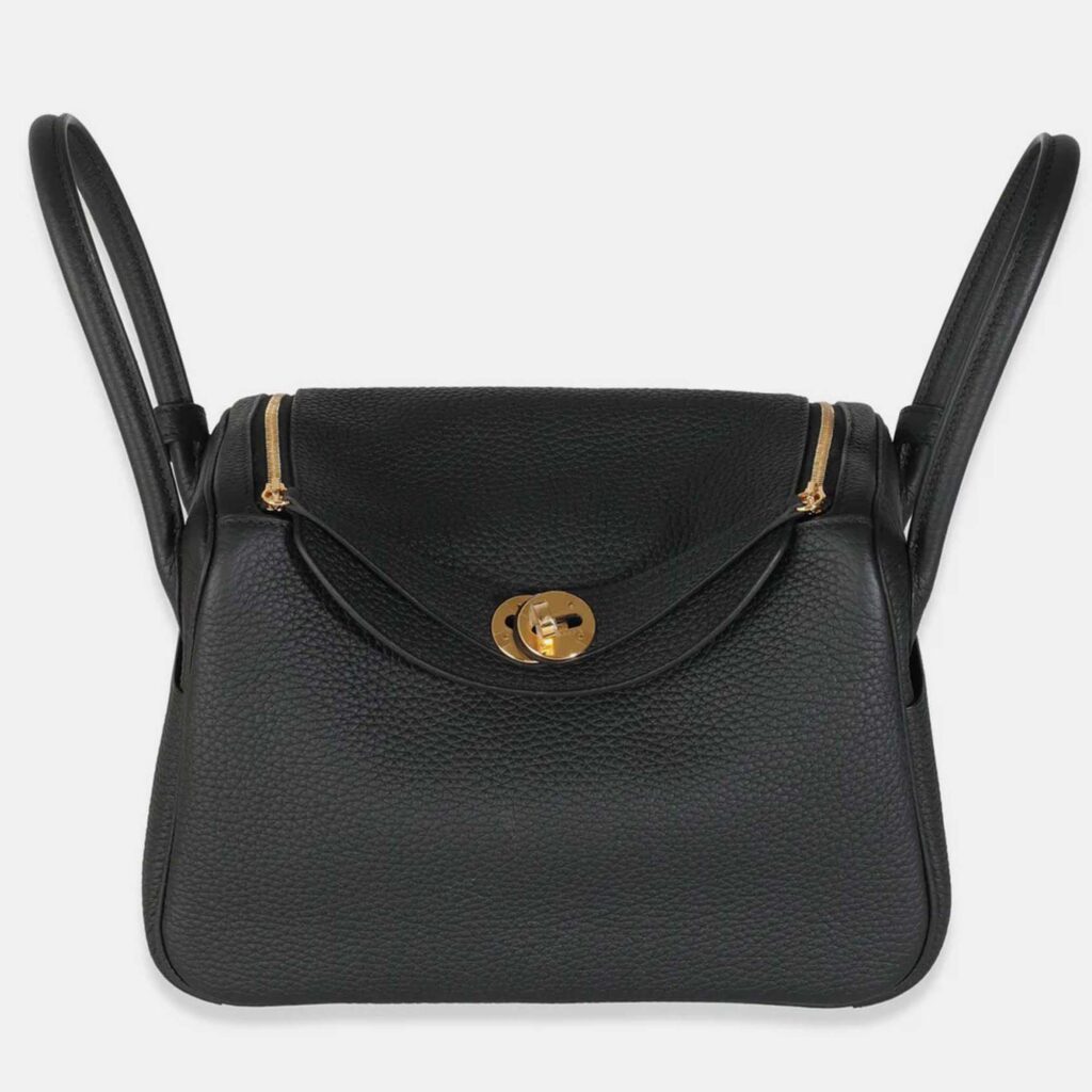 Hermes Lindy 26 Black Clemence Bag Hermes Lindy 26 Black Clemence Bag