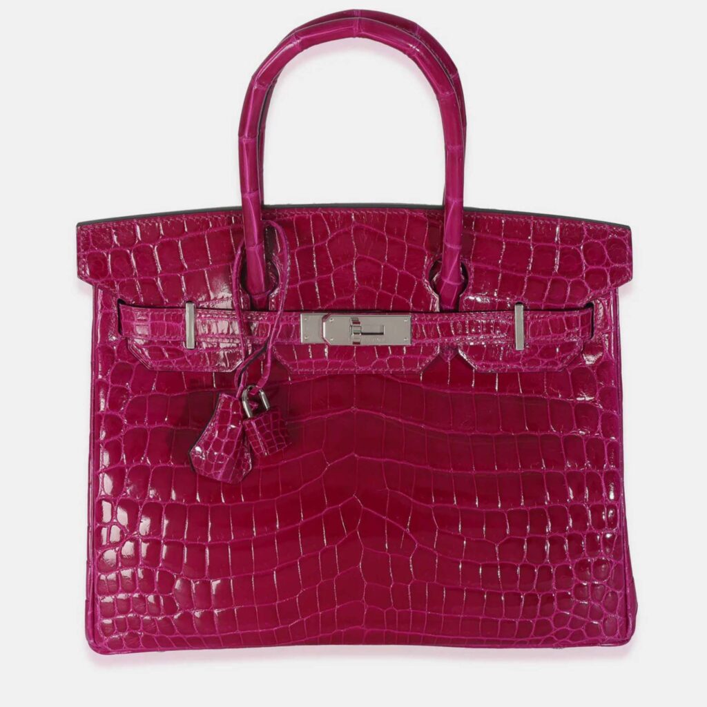 Hermes Birkin 30 Rose Pourpre Shiny Niloticus Bag Hermes Birkin 30 Rose Pourpre Shiny Niloticus Bag