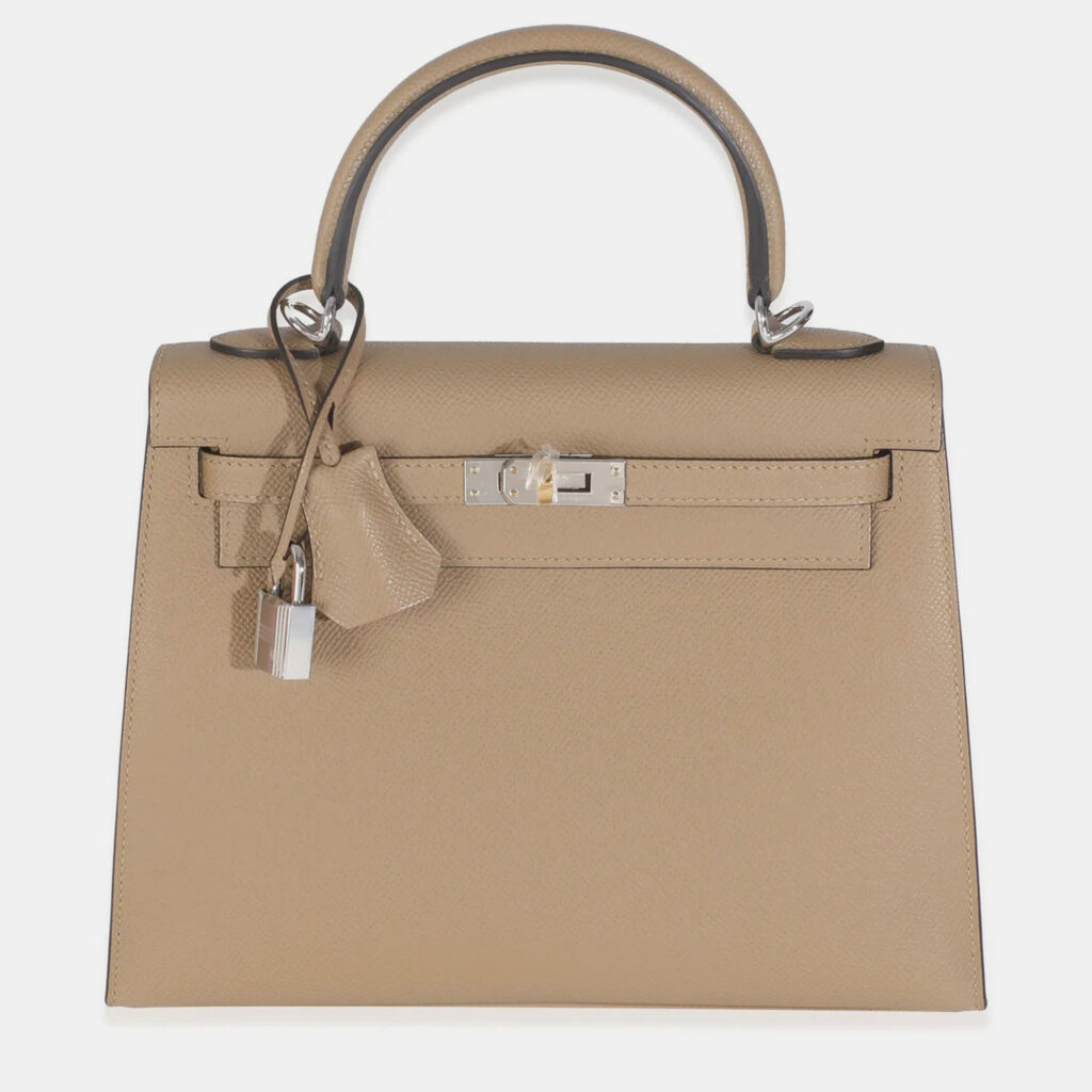 Hermes Sellier Kelly 25 Poussiere Epsom Bag