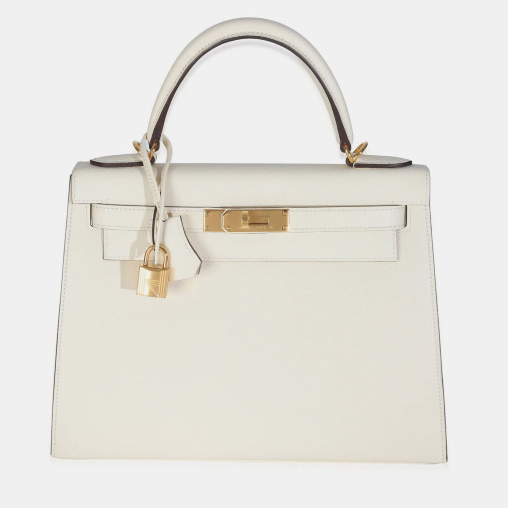 Hermes Sellier Kelly 28 Nata Epsom Bag
