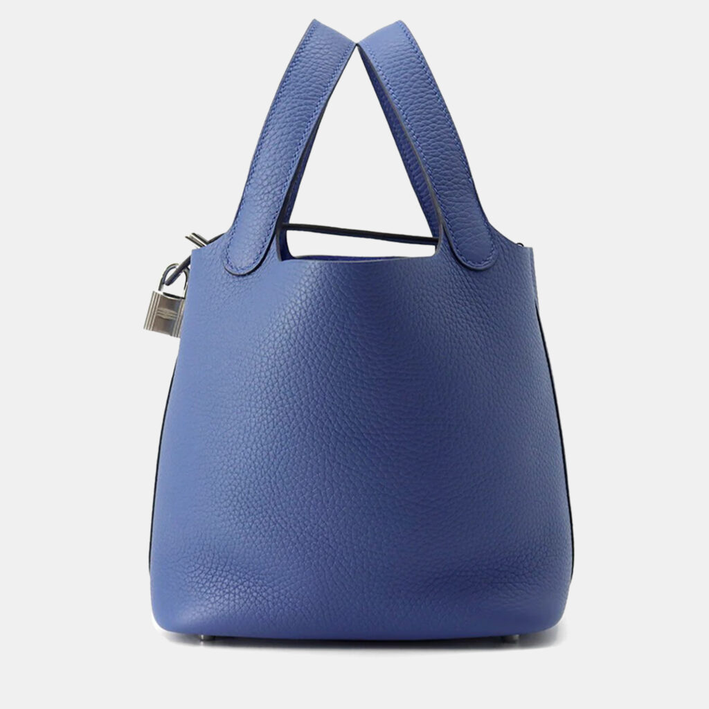 Hermes Picotin Lock Blue Tie Taurillon Clemence Size PM Hermes Picotin Lock Blue Tie Taurillon Clemence Size PM