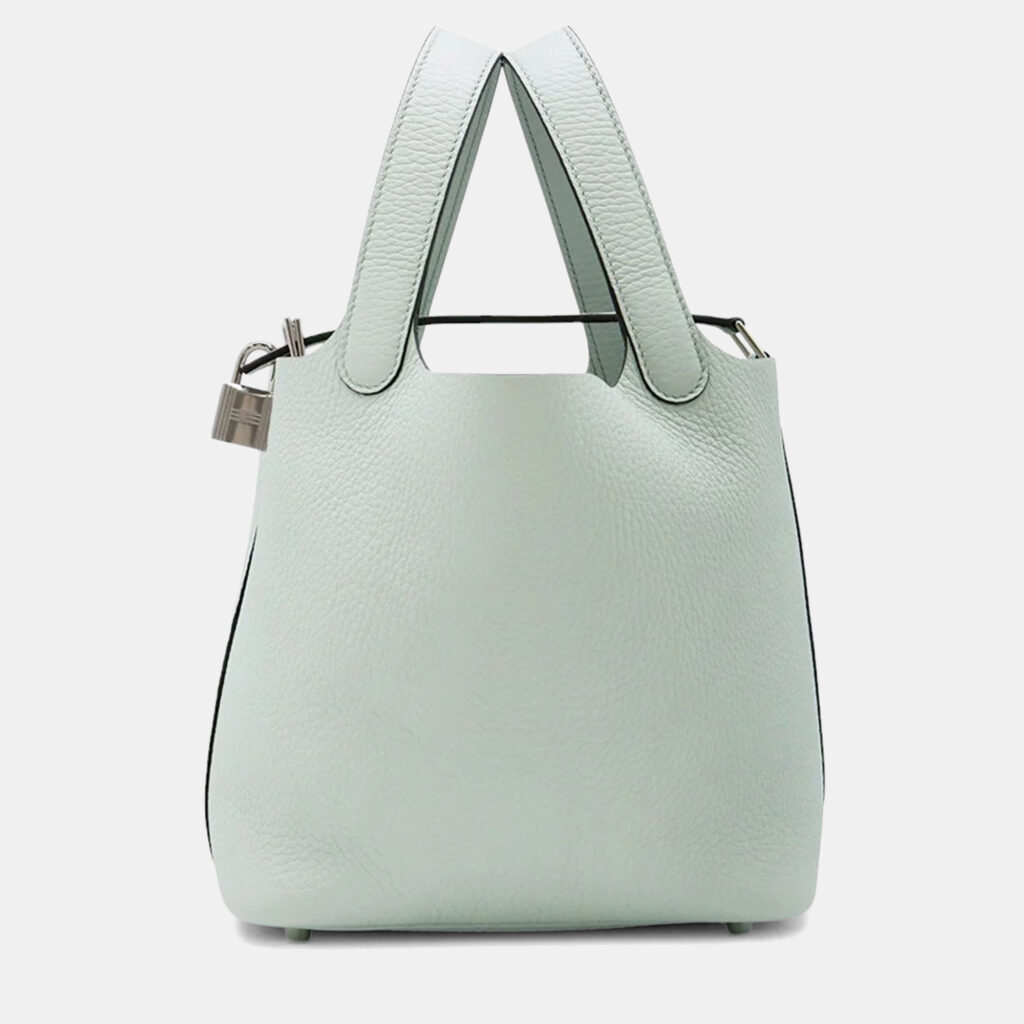 Hermes Picotin Lock 18 Blue Pale Taurillon Clemence Bag Hermes Picotin Lock 18 Blue Pale Taurillon Clemence Bag