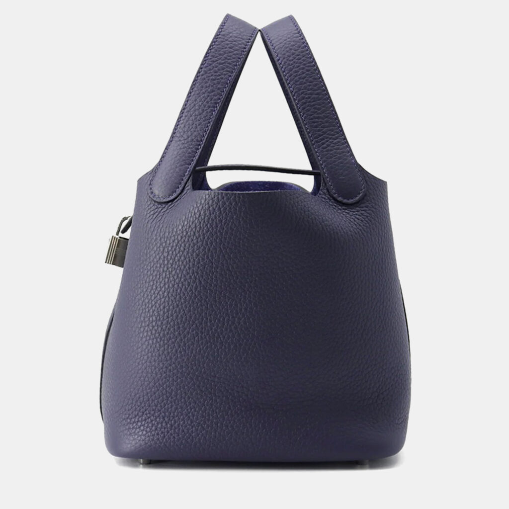 Hermes Picotin Loc 18 k Blue Nuit Taurillon Clemence Bag Hermes Picotin Loc 18 k Blue Nuit Taurillon Clemence Bag