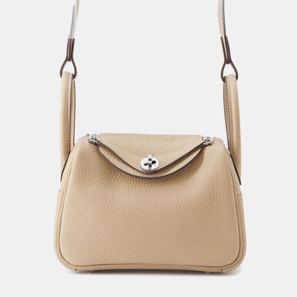 Hermes Lindy Verso Trench/Etoupe Taurillon Clemence Size Mini Hermes Lindy Verso Trench/Etoupe Taurillon Clemence Size Mini
