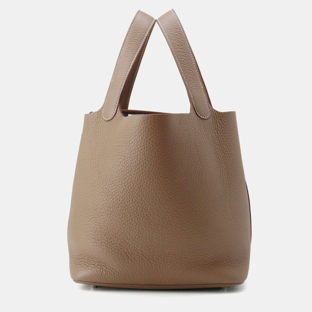 Hermes Picotin Lock Etoupe Taurillon Clemence Size 22 Hermes Picotin Lock Etoupe Taurillon Clemence Size 22