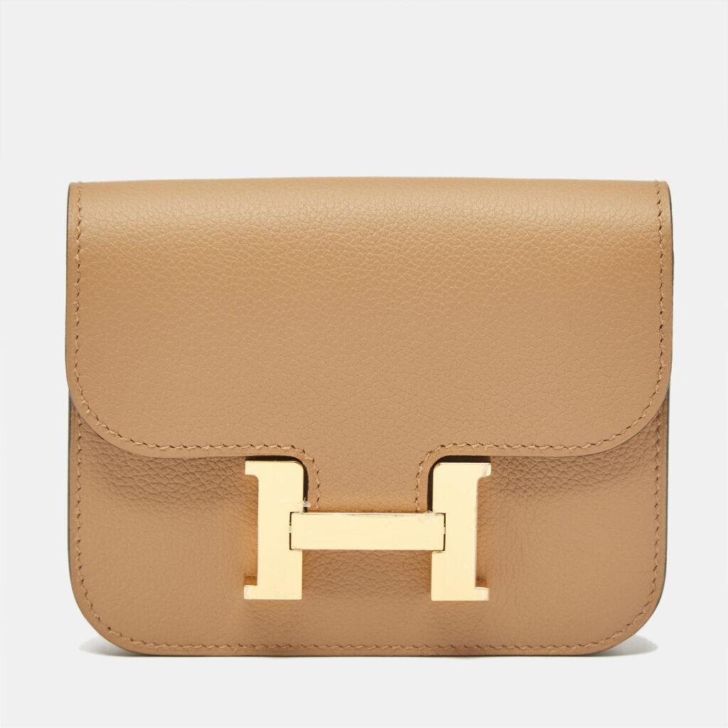 Hermès Chai/Lime Evercolor Leather Constance Slim Wallet Hermès Chai/Lime Evercolor Leather Constance Slim Wallet