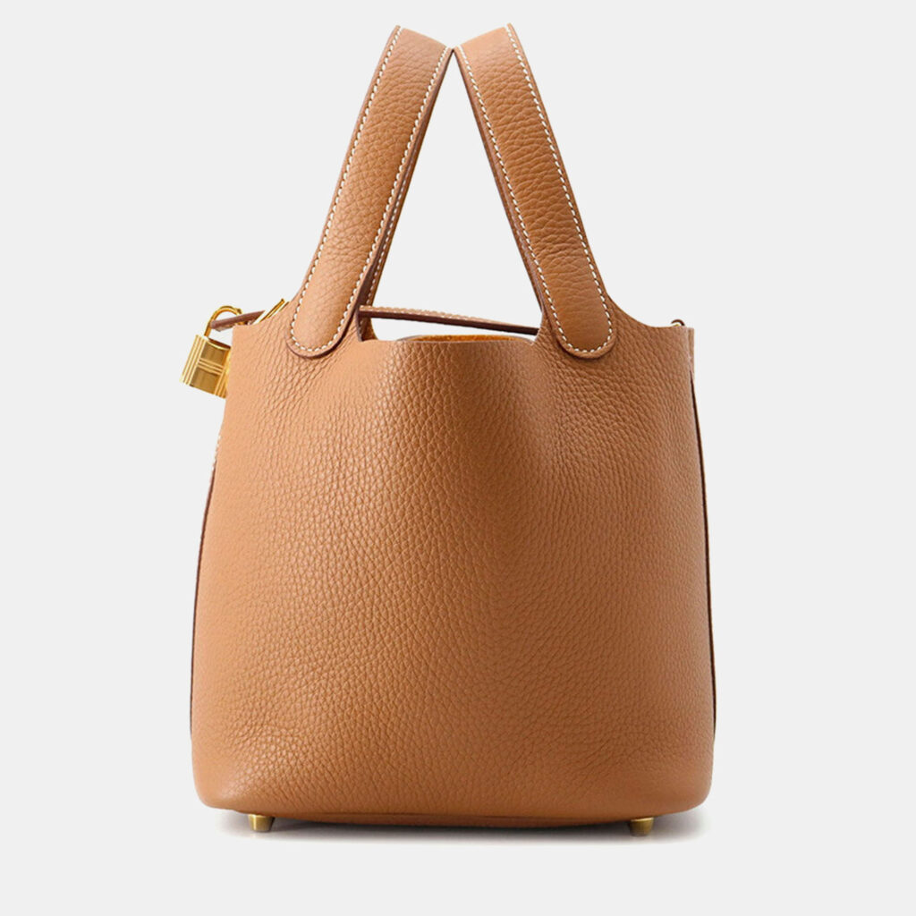 Hermes Picotin Lock Gold Taurillon Clemence PM Hermes Picotin Lock Gold Taurillon Clemence PM