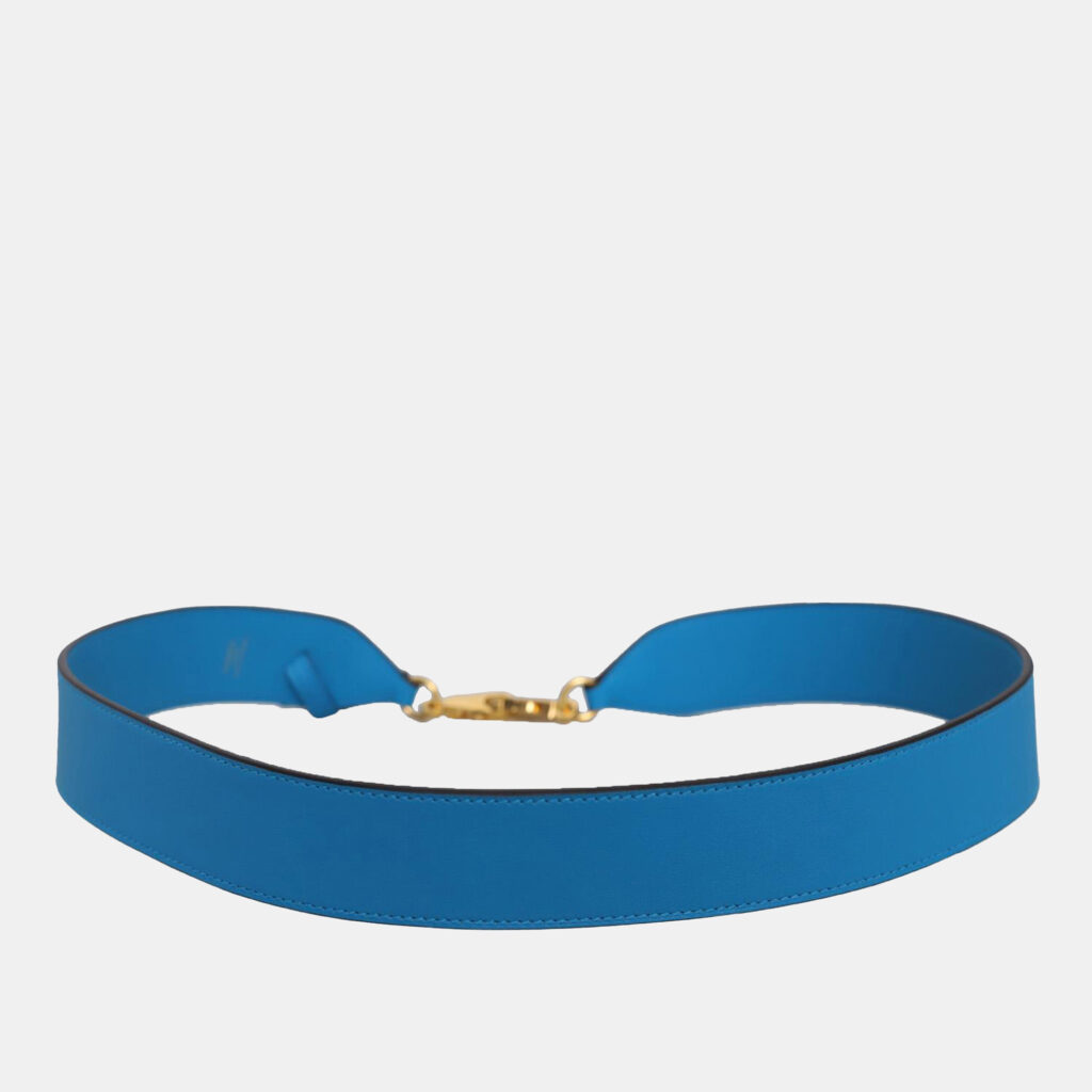 Hermes Blue Zanzibar Swift Leather Swift Etiquette Bag Strap Hermes Blue Zanzibar Swift Leather Swift Etiquette Bag Strap