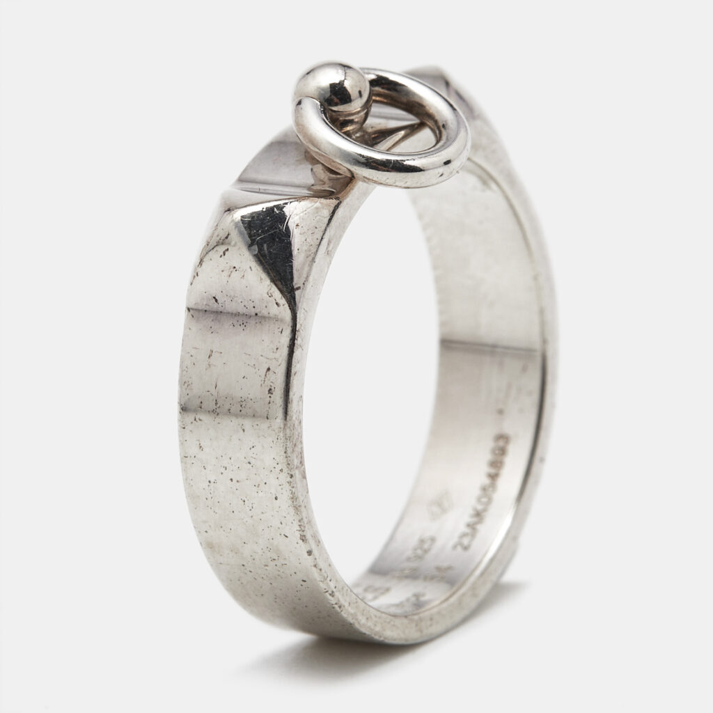 Hermès Collier De Chien Sterling Silver 925 Ring Size 54 Hermès Collier De Chien Sterling Silver 925 Ring Size 54