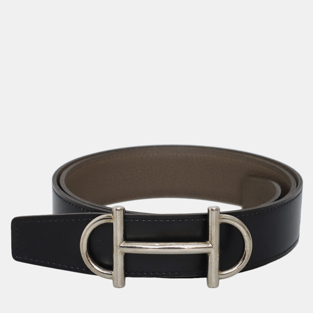 Hermes Reversible Leather Belt With Gamma Buckle Hermes Reversible Leather Belt With Gamma Buckle