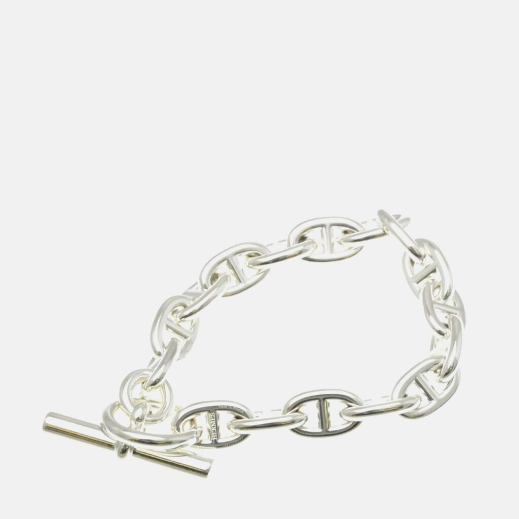 Hermes Chaine D’Ancre MM Silver Charm Bracelet Hermes Chaine D’Ancre MM Silver Charm Bracelet