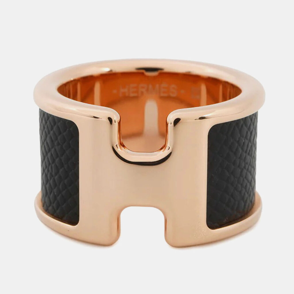 Hermes Orump Ring Size Gm/S Black Veau Madame Metal Hermes Orump Ring Size Gm/S Black Veau Madame Metal