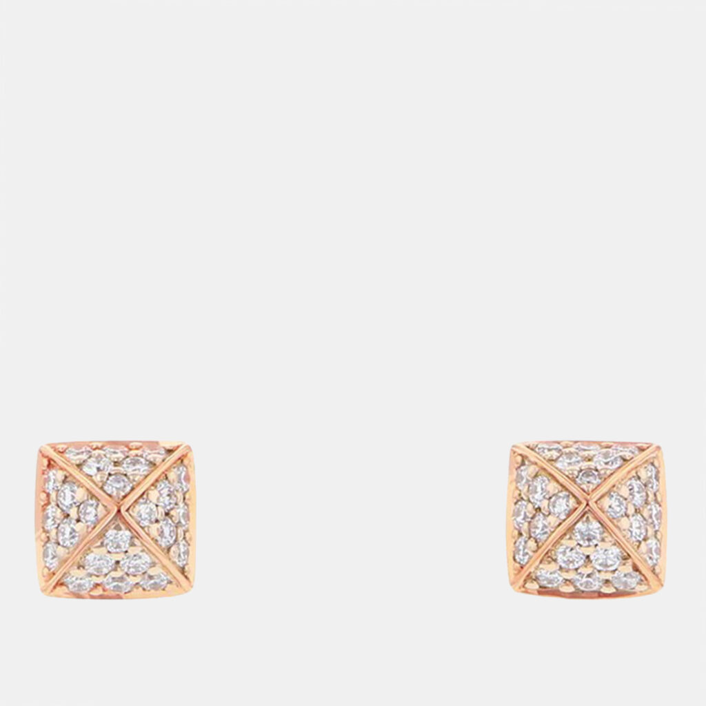 Hermes Crew De H Stud Earringsh223504B 00 18K Pink Gold Hermes Crew De H Stud Earringsh223504B 00 18K Pink Gold