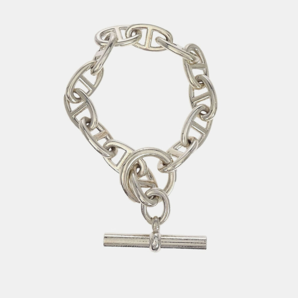 Hermes Chaine d'Ancre Silver TGM Ag925 Bracelet Hermes Chaine d'Ancre Silver TGM Ag925 Bracelet