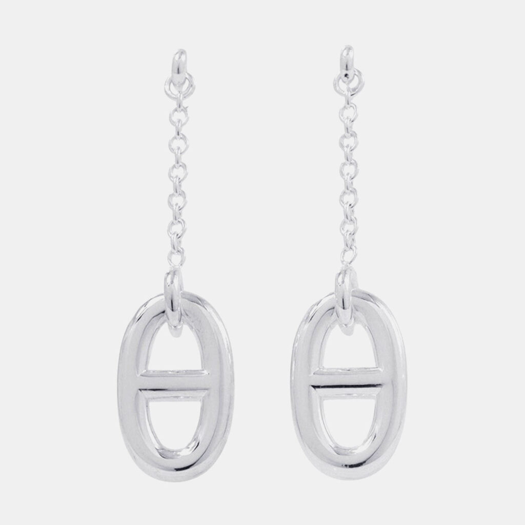 Hermes Chaine D'Ancre Farandole Earrings Size MM Sv925 Hermes Chaine D'Ancre Farandole Earrings Size MM Sv925