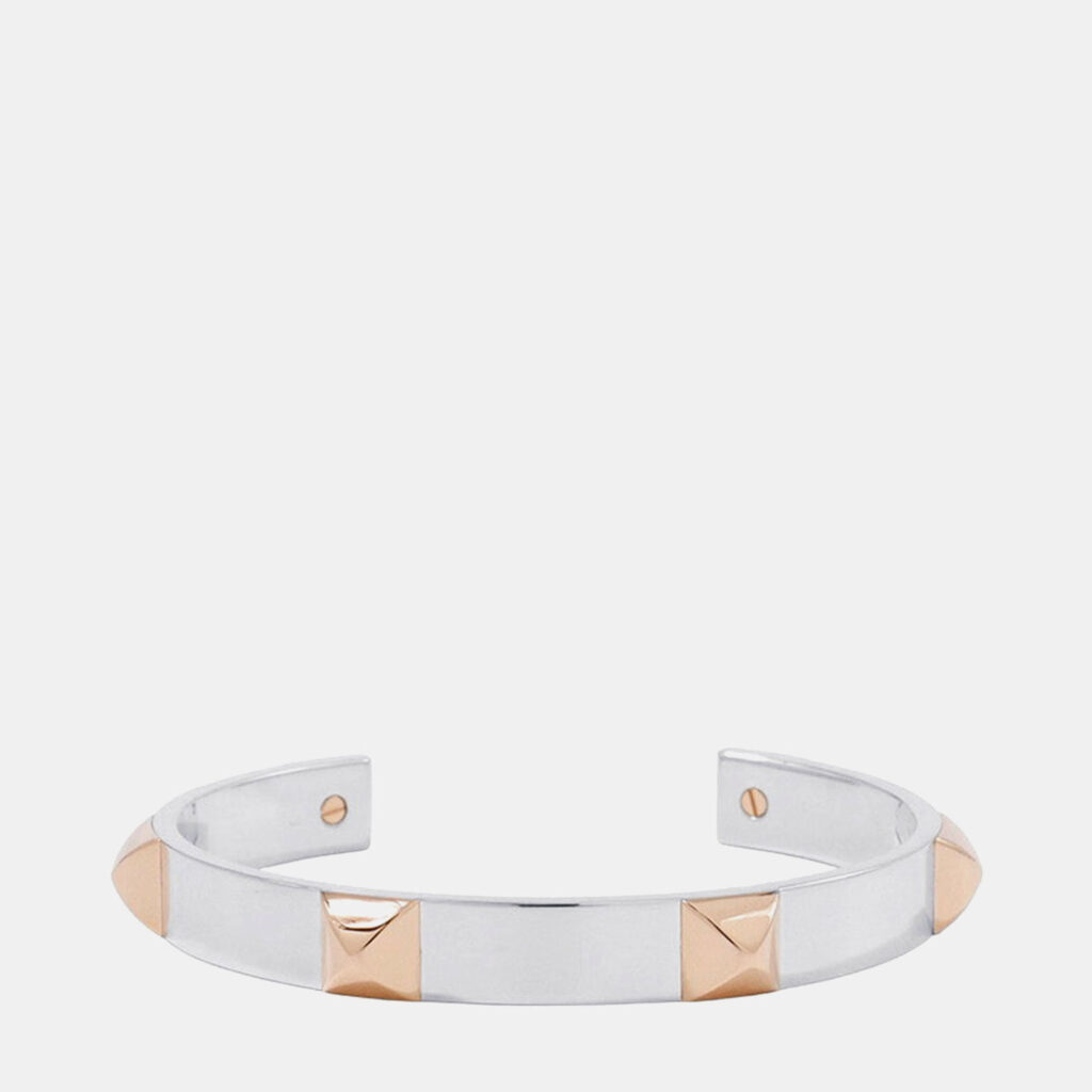 Hermes Mini Crew Bangle Size ST 18k Rose Gold Silver 925 Hermes Mini Crew Bangle Size ST 18k Rose Gold Silver 925