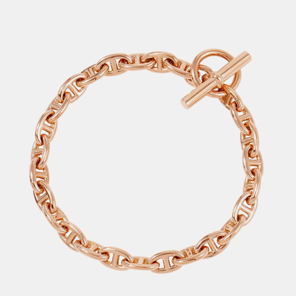 Hermes Chaine D'Ancre Bracelet 26 Frames Size TPM 18K Pink Gold Hermes Chaine D'Ancre Bracelet 26 Frames Size TPM 18K Pink Gold