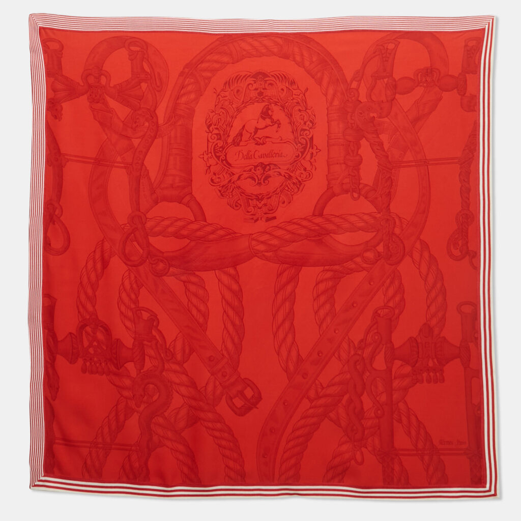 luxury-women-hermes-used-accessories-p1246864-003-1.jpg Hermès Red Silk Della Cavalleria Scarf