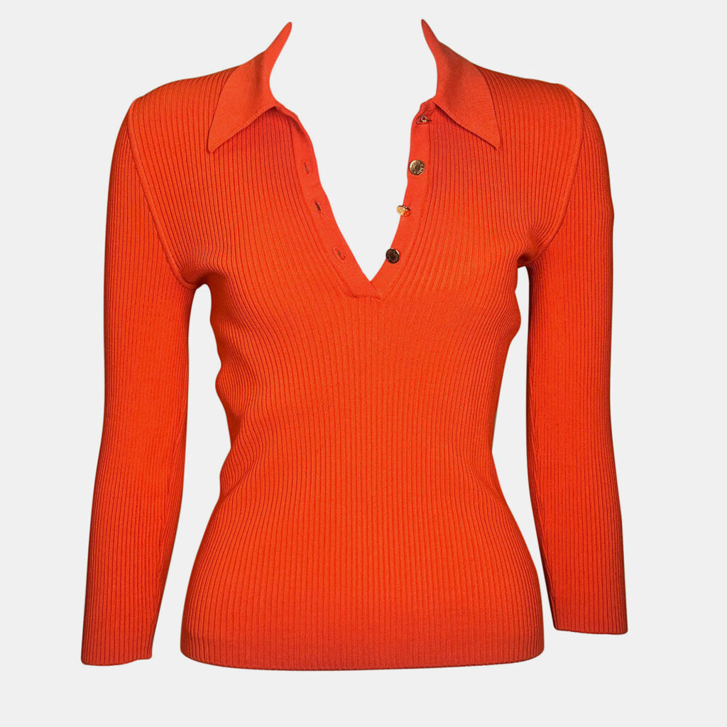 Hermes Orange Long Sleeve Sweater