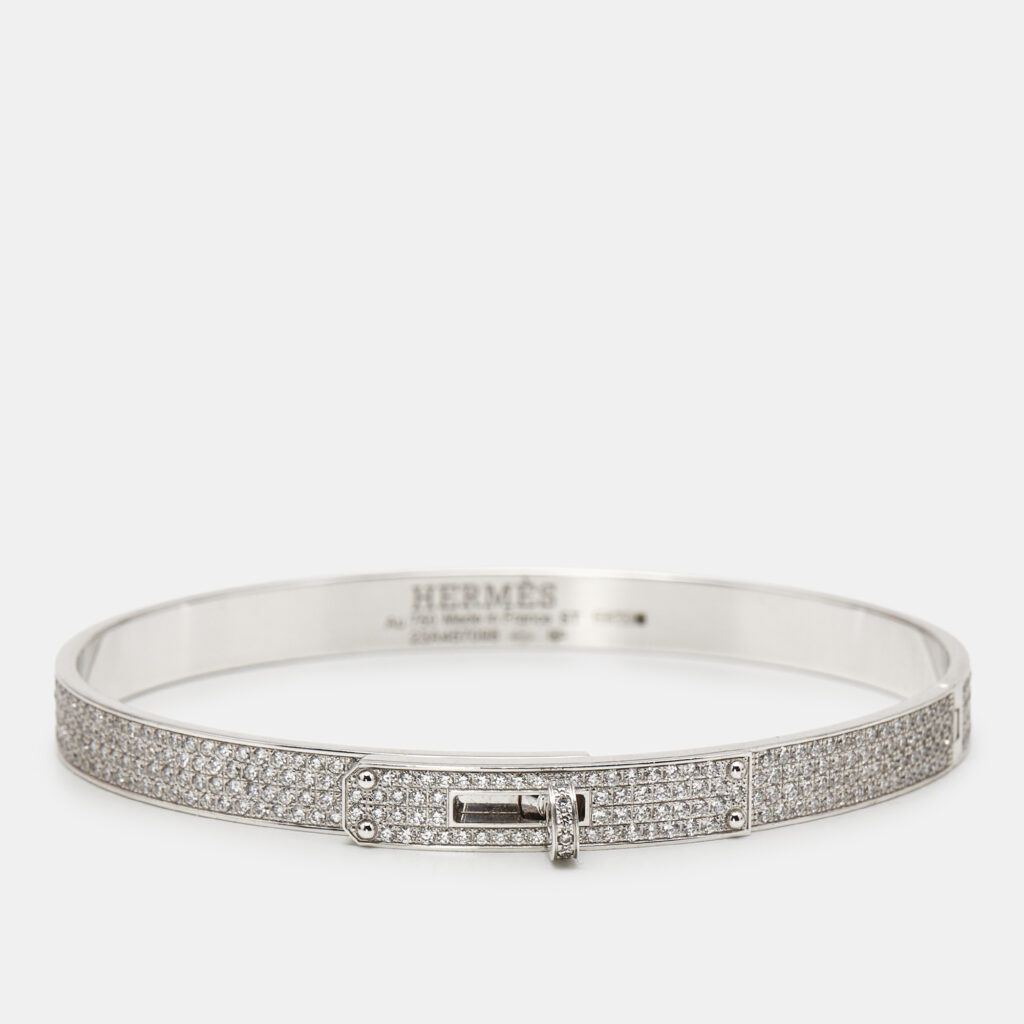 Hermes Kelly Diamonds 18k White Gold Small Model Bracelet Hermes Kelly Diamonds 18k White Gold Small Model Bracelet