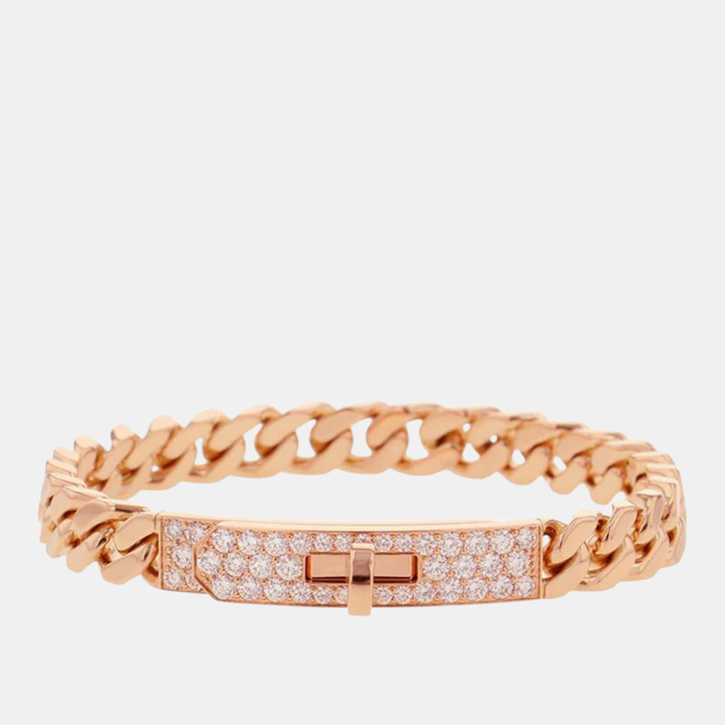 Hermes Kelly Gourmet Bracelet Size 00Xs 18K Pink Gold