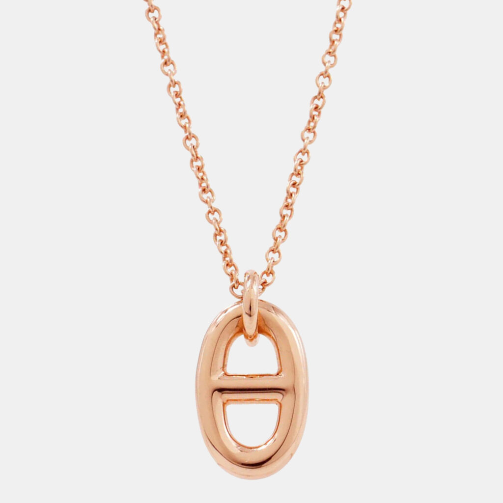 Hermes Chaine D'Ancre Farandole Necklace Size PM 18K Pink Gold Hermes Chaine D'Ancre Farandole Necklace Size PM 18K Pink Gold
