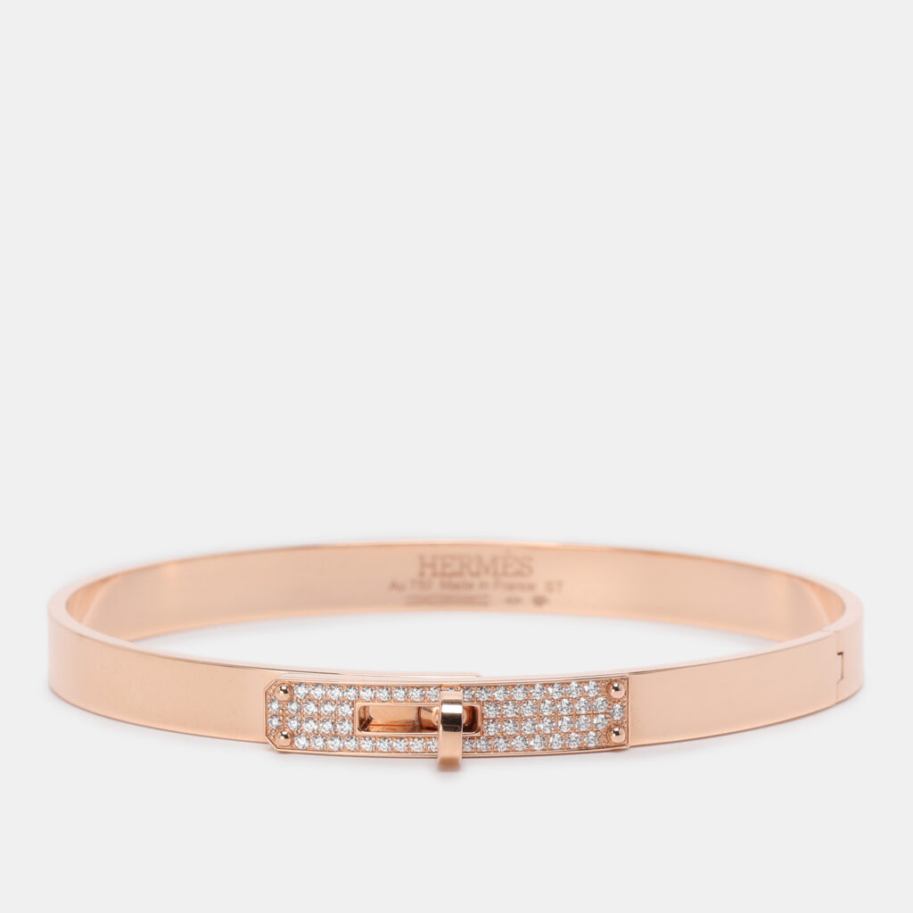 Hermès Kelly Diamonds 18k Rose Gold Small Model Kelly Bracelet Hermès Kelly Diamonds 18k Rose Gold Small Model Kelly Bracelet