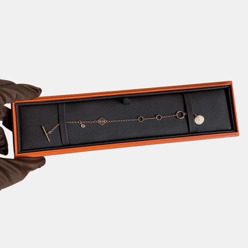 Hermes Ex-Libris Bracelet Rose Gold XS Size Hermes Ex-Libris Bracelet Rose Gold XS Size