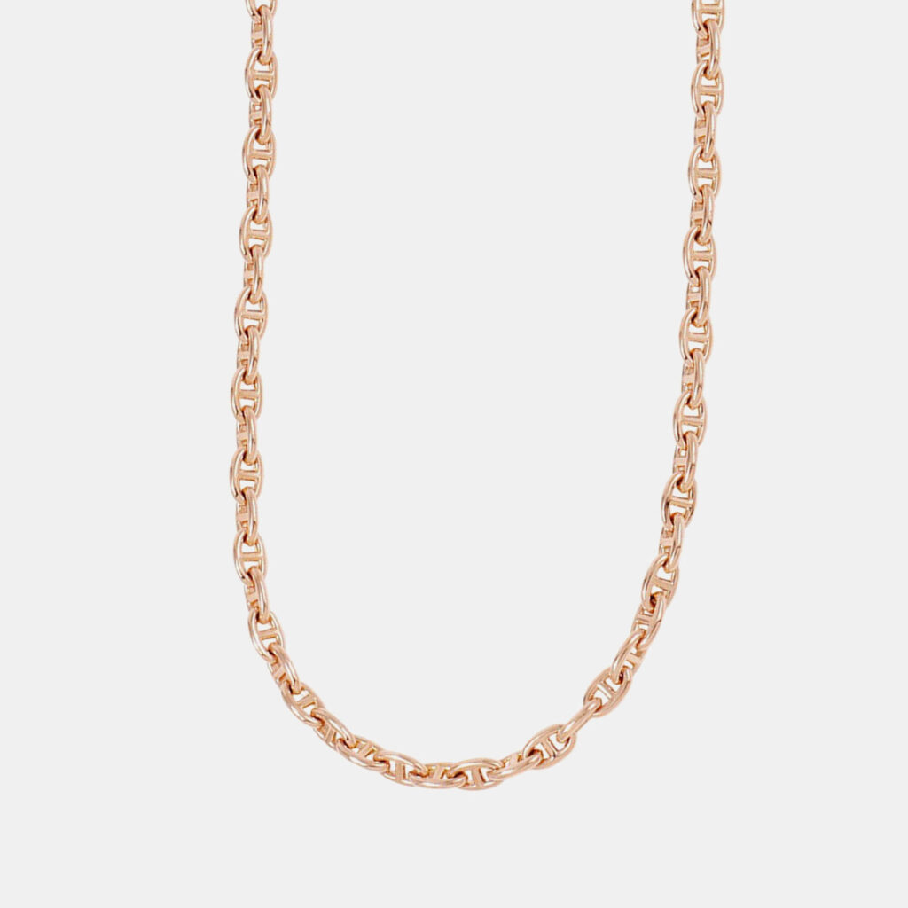 Hermes Chaine D'Ancre 62 Frames Necklace Size Tpm 18K Pink Gold