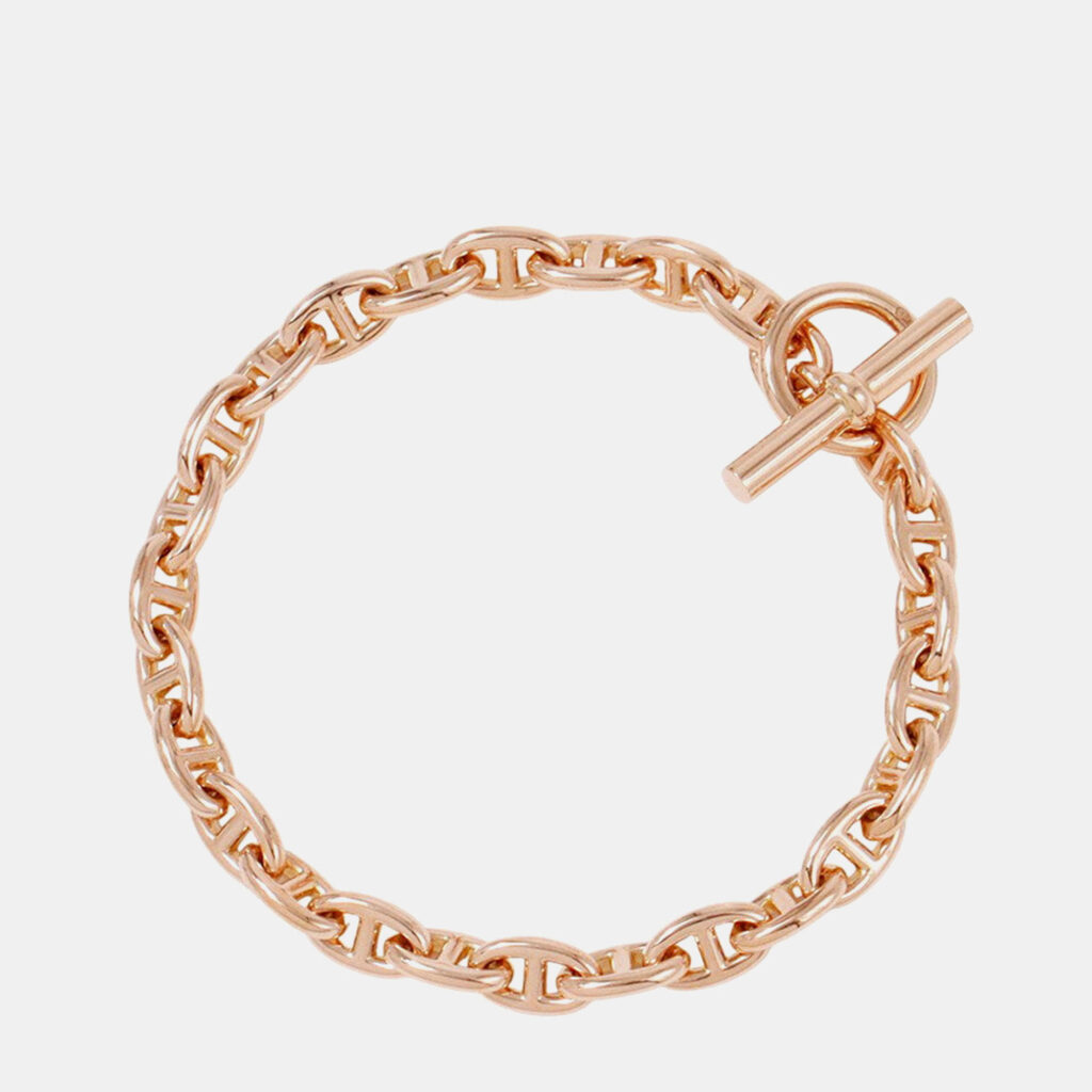 Hermes Chaine D'Ancre 26 Frames Bracelet Size Tpm 18K Pink Gold